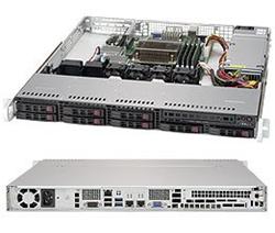 SUPERMICRO 1U server 1x LGA1151, C236, 4x DDR4 ECC, 8x 2.5" HS SAS/SATA, 340W (80+ Platinum), IPMI