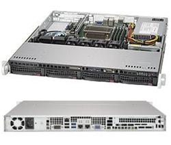 SUPERMICRO 1U server 1x LGA1151, iC236, 4x DDR4 ECC, 4x 3.5" HS SATA3, 2x 10GbE,350W, IPMI