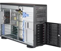 SUPERMICRO A+ Server TWR/4U Epyc 2x 7261 SP3, 16x DDR4, 8x 3,5", 2x1280W(plat), 2x10GbE, IPMI
