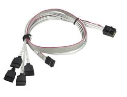 SUPERMICRO Internal MiniSAS HD (SFF-8643) to 4x SATA 50/50cm Cable with sideband
