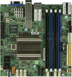 SUPERMICRO mini-ITX MB Atom C3958 (16-core), 4x DDR4 ECC DIMM, 12x SATA, 1x PCI-E 3.0 x4, 2+2x 10Gb (RJ45,SFP+), IPMI