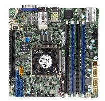 SUPERMICRO mini-ITX MB Xeon D-1518 (4C/8T), 4x DDR4 ECC DIMM,6xSATA, PCI-E 3.0 x16, 2x10GbE LAN, IPMI