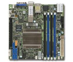 SUPERMICRO mini-ITX MB Xeon D-1587 (16-core), 4x DDR4 ECC DIMM,6xSATA1x PCI-E 3.0 x16, 2x10Gb SFP+, 2x 1Gb LAN,IPMI