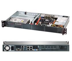 SUPERMICRO mini1U server Atom 2750, DDR3 SODIMM ECC, 2x HDD SATA (3,5") nebo 4x (2,5"), 4xLAN, 200W