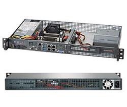SUPERMICRO mini1U server Atom C2758, DDR3 SODIMM ECC, 2x HDD SATA (3,5") nebo 4x (2,5"), 4xLAN, 200W, Front