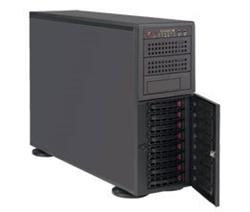 SUPERMICRO Tower/4U Workstation 2x LGA2011-3, iC612, 16x DDR4, 8x HS (3,5"), 2x920W, 2x1GbE, IPMI