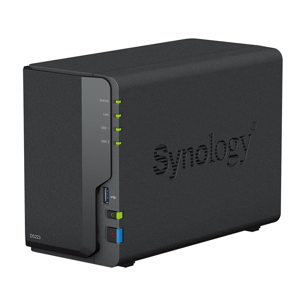 Synology DiskStation DS223, 2bay NAS, CPU QC Realtec RTD1619B 64 bit