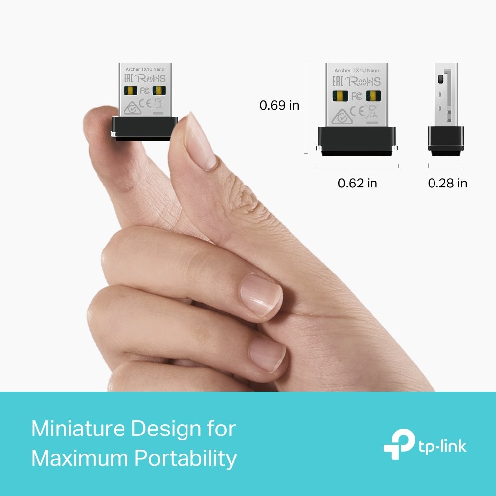 TP-link Archer TX1U Nano bezdrátový USB adaptér, Wi-Fi 6