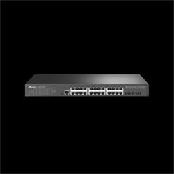 TP-LINK "JetStream™ 24-Port Gigabit L2+ Managed Switch with 4 10GE SFP+ Slots and UPS Power SupplyPORT: 24× Gigabit RJ4