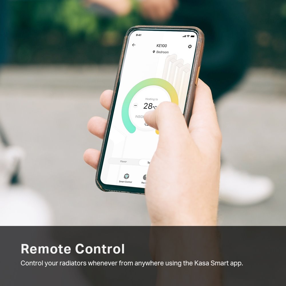 TP-link Kasa KE100 KIT Smart termostatická hlavice, Starter kit