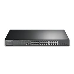 TP-LINK switch 24-Port GbE JetStream™, 4-Port 10GE SFP+ L2+, 24-Port PoE+PORT: 24× GbE PoE+