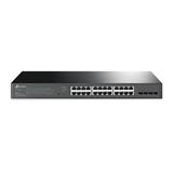 TP-LINK switch 28-Port, 24x 10/100/1000Mbps RJ45 PoE+ 802.3at/af, 4× Gbit SFP slots, 250W