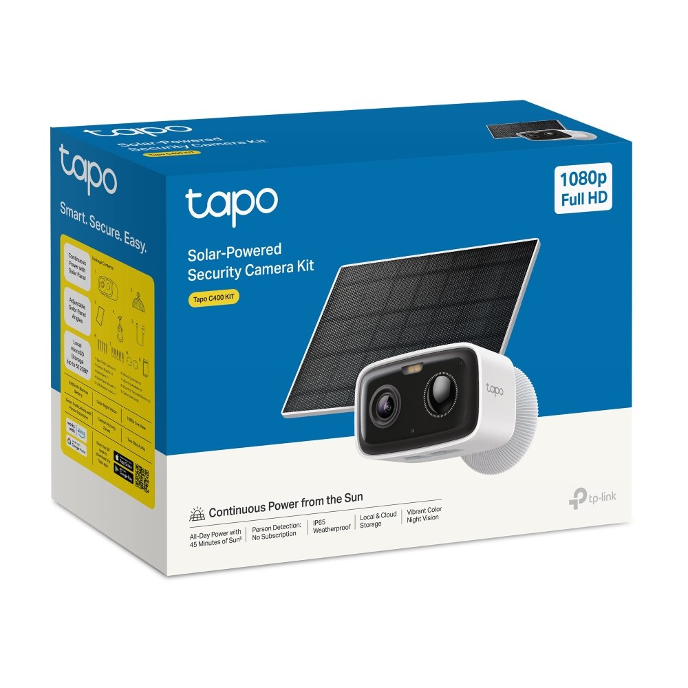 TP-link Tapo C400 KIT Chytrá bezdrátová bezpečnostní kamera + solární panel, 2Mpx