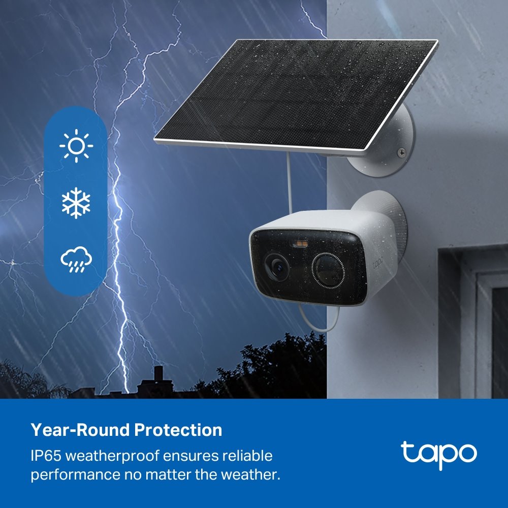 TP-link Tapo C400 KIT Chytrá bezdrátová bezpečnostní kamera + solární panel, 2Mpx