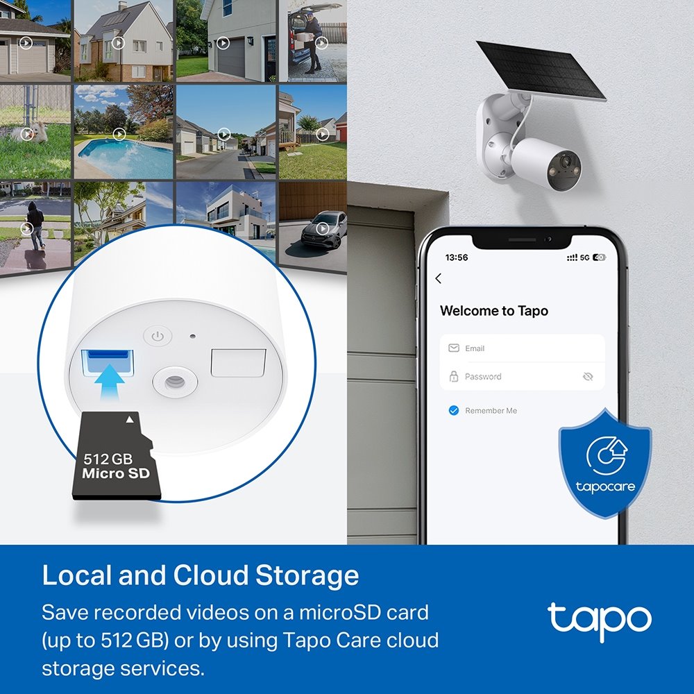 TP-link Tapo C410 KIT, Chytrá bezdrátová bezpečnostní kamera + solární panel, 3Mpx