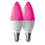 TP-link Tapo L430C Chytrá Wi-Fi LED žárovka, barevná, 2500-6500K, E14, 2-pack
