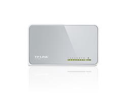 TP-LINK TL-SF1008D 8-Port 10/100M mini Desktop Switch, 8 10/100M RJ45 Ports, Desktop Plastic Case