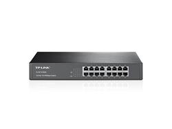 TP-LINK TL-SF1016DS 16-Port 10/100M Switch, 16 10/100M RJ45 Ports, 1U 13-inch Rack-mountable Steel Case