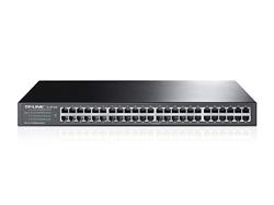 TP-LINK TL-SF1048 48-Port 10/100M Switch, 48 10/100M RJ45 Ports, 1U 19-inch Rack-mountable Steel Case