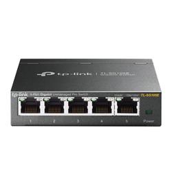 TP-LINK TL-SG105E 5-Port Gigabit Easy Smart Switch, 5 Gigabit RJ45 Ports, Desktop Steel Case, MTU/Port/Tag-based VLAN