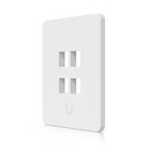 Ubiquiti UniFi univerzální vertikální nástěnná zásuvka, 4 porty pro keystone, přetíratelný kryt, balení 4 ks