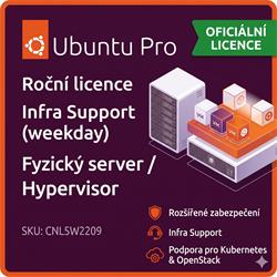 Ubuntu Pro Infra Support (weekday) - Fyzický server / Hypervisor - 1 roční licence