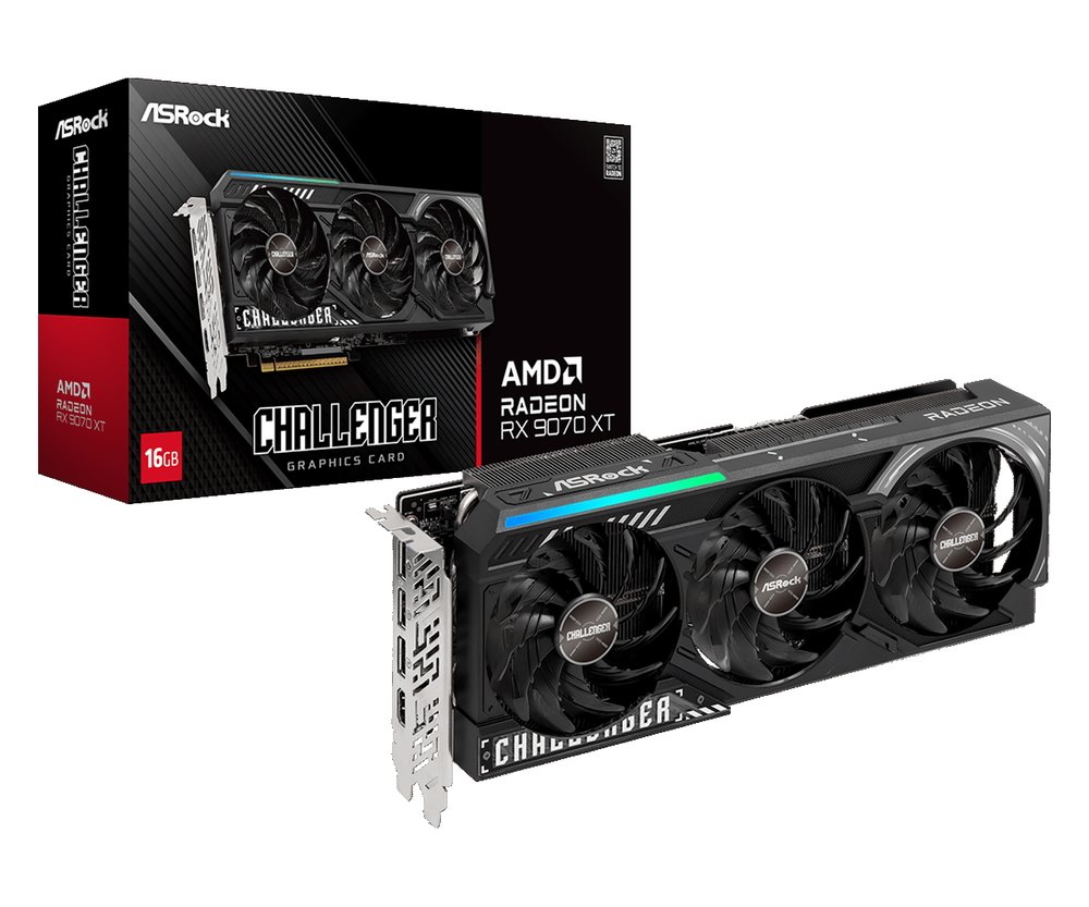 VGA Asrock Radeon RX 9070 XT Challenger 16G GDDR6