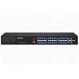 Vivotek AW-FGT-180P-250 Switch, 16× FE PoE + 2× GE Combo, 802.3af/at, PoE 250W, až 250 m, nemanagovaný