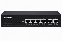 Vivotek AW-GEL-065A-060 Lite Switch, 4× GE PoE + 2× GE, 802.3af/at, PoE 60W, VLAN, dosah 250 m, managed
