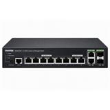 Vivotek AW-GEV-108A-130 Switch, 8× GE PoE + 2× GE/SFP Combo, 802.3af/at, PoE 130W, managed
