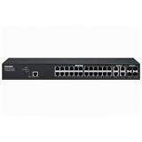 Vivotek AW-GEV-288A-370 Switch, 24× GE PoE + 4× GE/SFP Combo, 802.3af/at, PoE 370W, managed