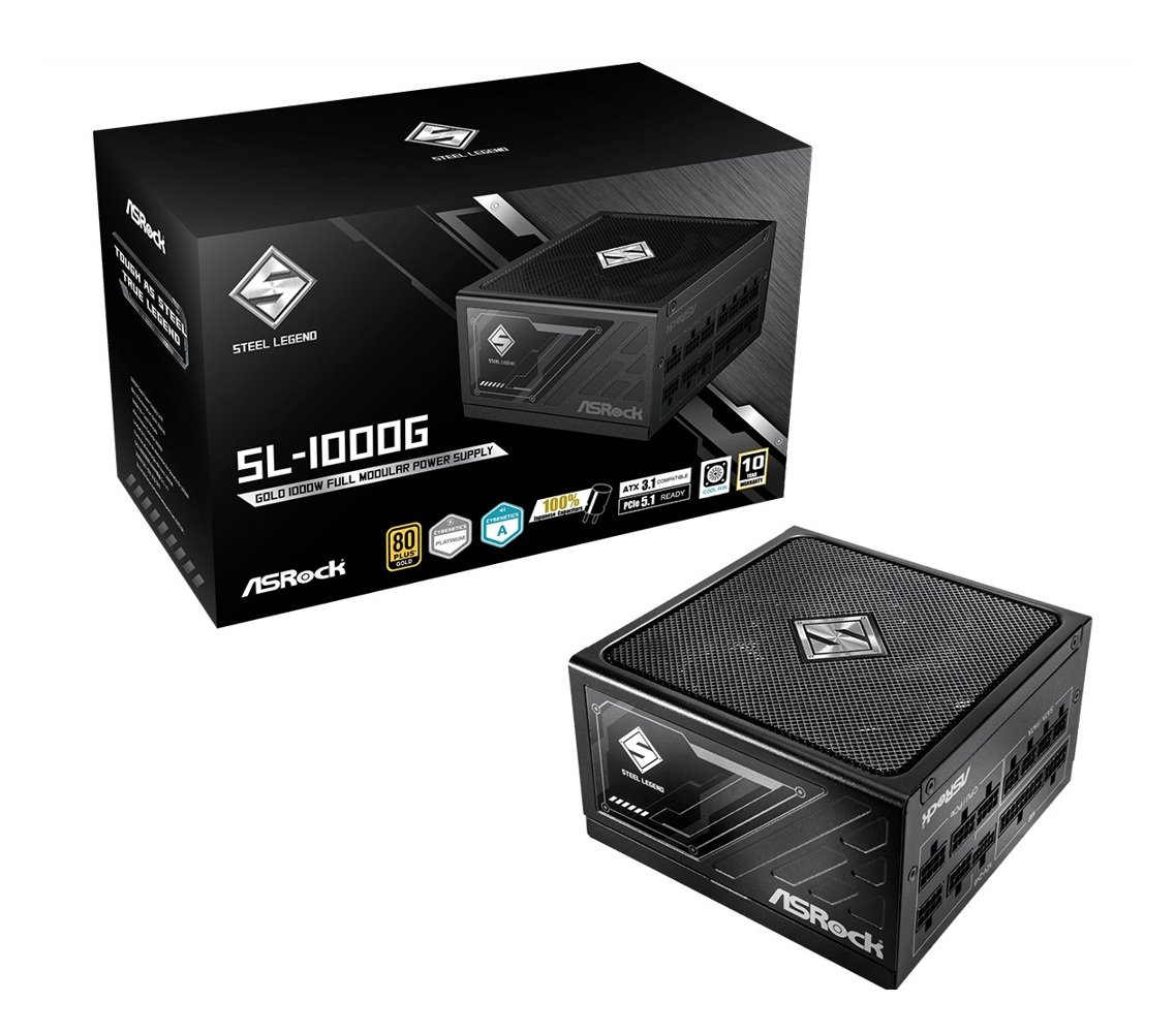 Zdroj Asrock Steel Legend SL-1000G, 1000W, 80+ Gold, ATX 3.1, modular