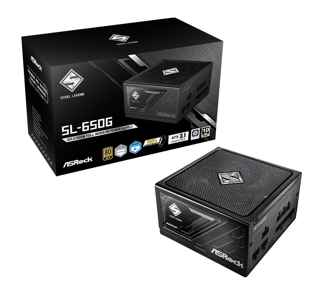 Zdroj Asrock Steel Legend SL-650G, 650W, 80+ Gold, ATX 3.1, modular