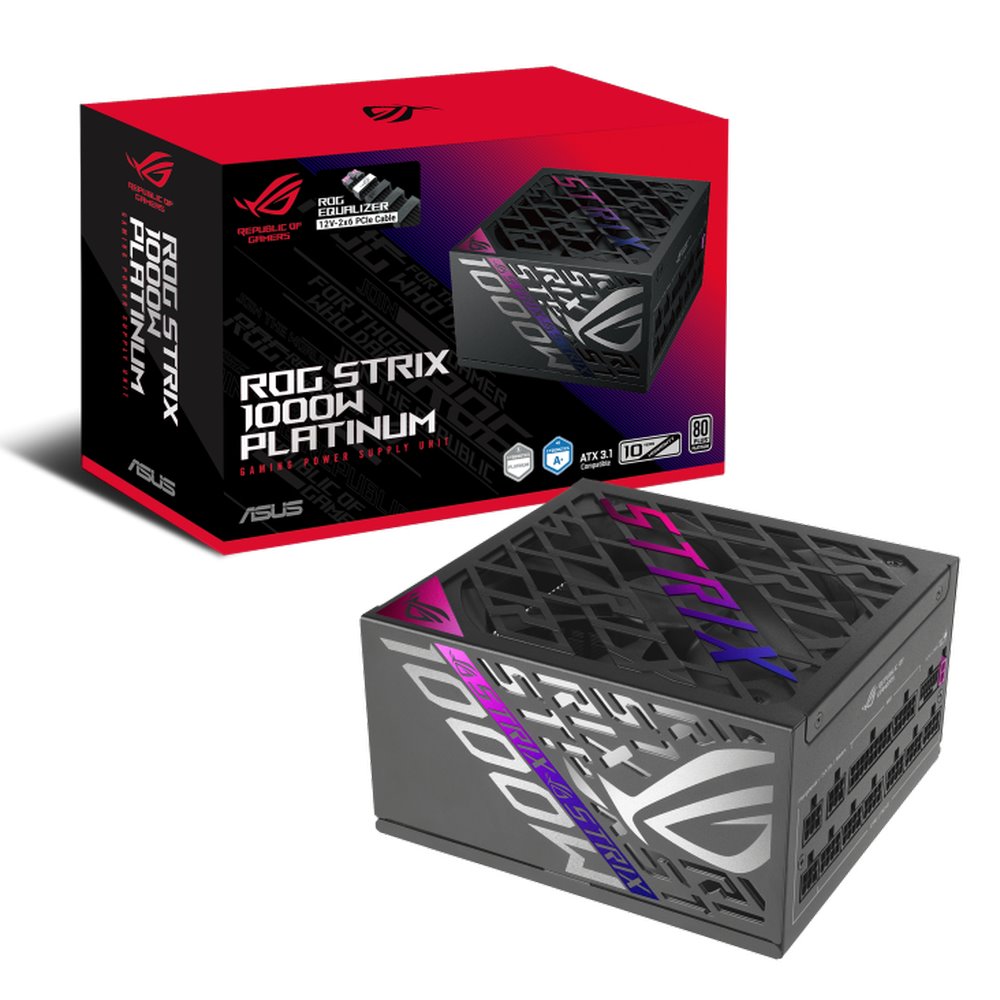 Zdroj Asus ROG Strix 1000W Platinum ATX 3.1 - 1000W, 80+ Platinum, modular, ROG Equalizer, black