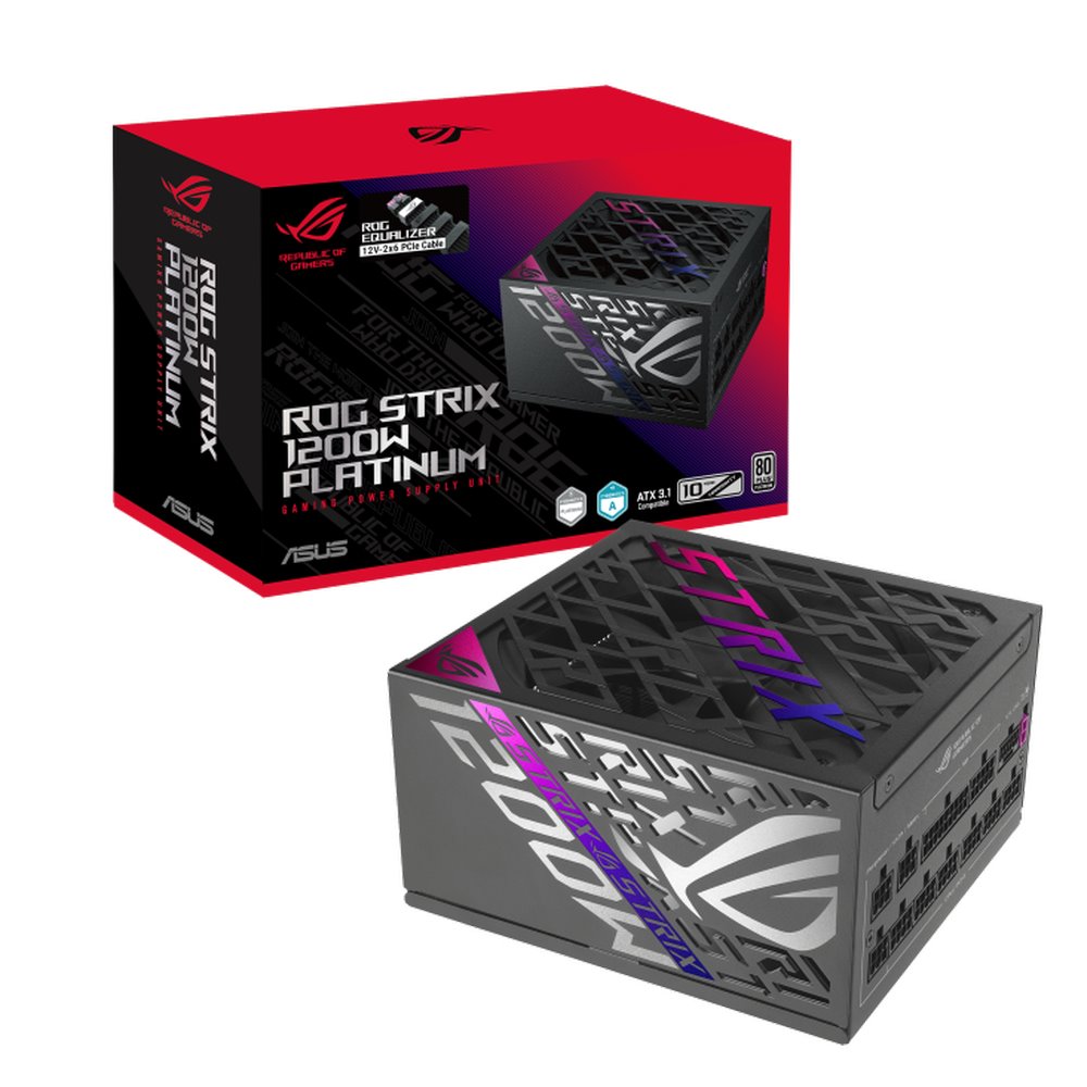 Zdroj Asus ROG Strix 1200W Platinum ATX 3.1 - 1200W, 80+ Platinum, modular, ROG Equalizer, black