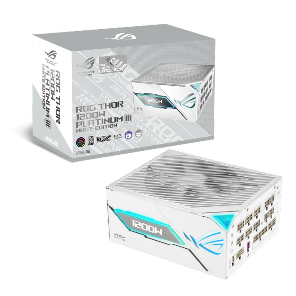 Zdroj Asus ROG Thor 1200W Platinum III ATX 3.1 - 1200W, 80+ Platinum, modular, ROG Equalizer, white