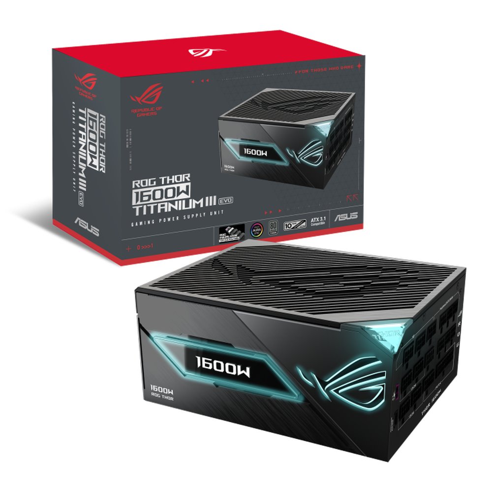 Zdroj Asus ROG Thor 1600W Titanium III ATX 3.1 - 1600W, 80+ Titanium, modular, ROG Equalizer, black