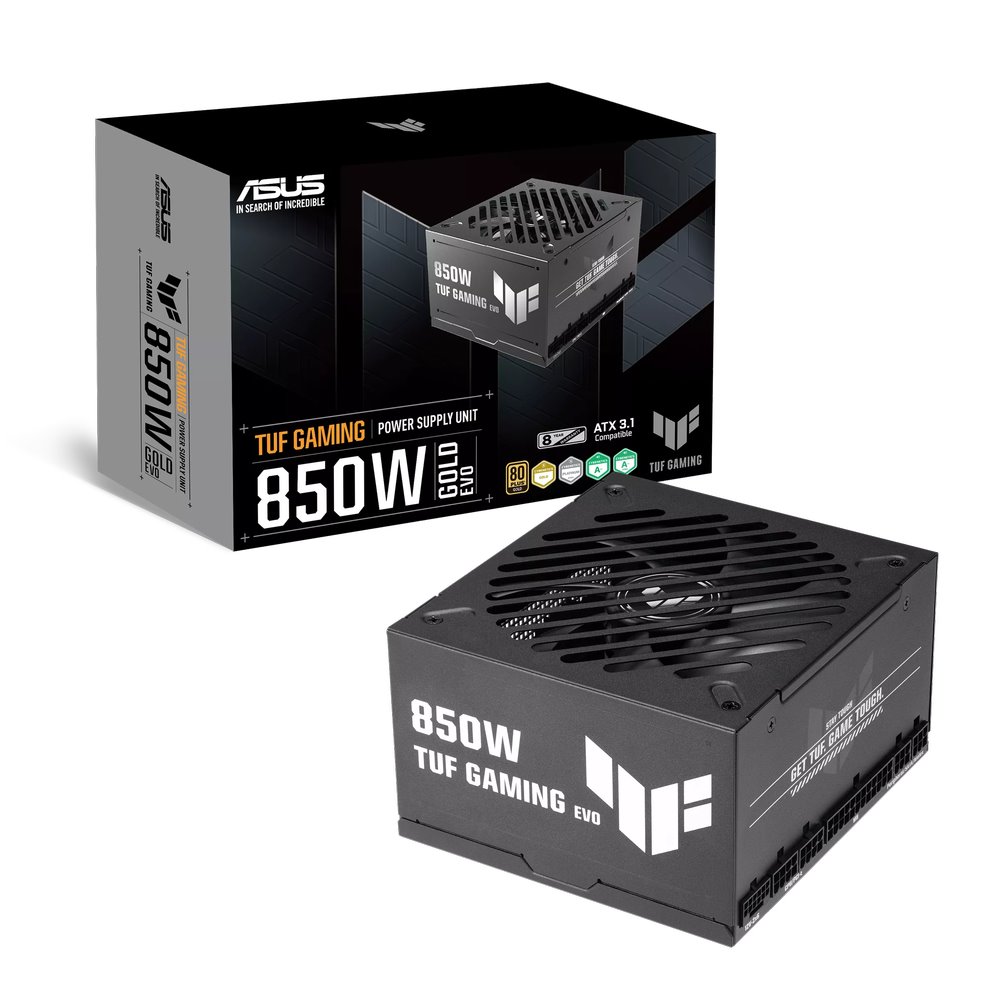 Zdroj Asus TUF Gaming 850W Gold EVO ATX 3.1 - 850W, 80+ Gold, modular, black
