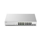 Zyxel GS1915-18EPv2, 18 Port, 8x GbE, 8x GbE PoE, 130W 802.3at, 2x SFP, rackmount, fanless, Smart Switch hybrid mode, st