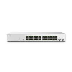 Zyxel GS1915-26HPv2, 26 Port, 24x GbE PoE, 180W 802.3at, 2x SFP, rackmount, fanless, Smart Switch hybrid mode, standalo