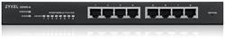 ZyXEL GS1915-8, 8-port GbE Smart hybrid mode Switch, standalone or NebulaFlex Cloud, desktop, fanless