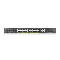 ZyXEL GS2220-28HP,EU region,24-port GbE L2 PoE Switch with GbE Uplink (1 year NCC Pro pack license bundled)