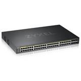 ZyXEL XGS2220-54HP, L3 Access Switch, 600W PoE, 40xPoE+/10xPoE++, 48x1G RJ45 2x10mG RJ45, 4x10G SFP+ Uplink, incl. 1 yr
