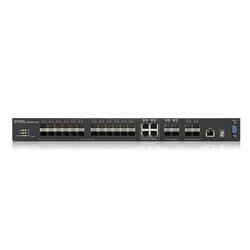 Zyxel XGS4600-32F L3 Managed Switch, 24 port Gig SFP, 4 dual pers. and 4x 10G SFP+, stackable, dual PSU