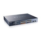 Zyxel XMG1915-18EP, 16-port 2.5GbE, 2 SFP+, 8 x PoE++ 180W Smart Switch, hybird mode, standalone or NebulaFlex Cloud