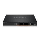 Zyxel XMG2230-28HP, L3 Access Switch, 24x 2.5G AC:700W PoE , DC:1440W PoE, 4 x SFP+ Uplink, incl 1 yr NebulaFlex Pro